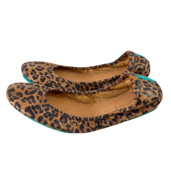 Tieks by Gavrieli Leopard Print Leather Ballet Flats Women’s Size 7 - Picture 8 of 12
